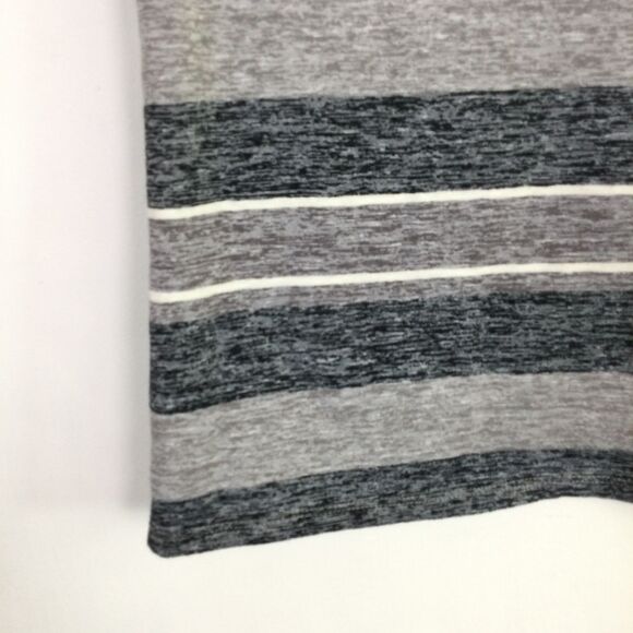 Christopher & Banks Womens V-Neck T-Shirt Short Sleeves Striped Gray Size PS - Picture 10 of 16